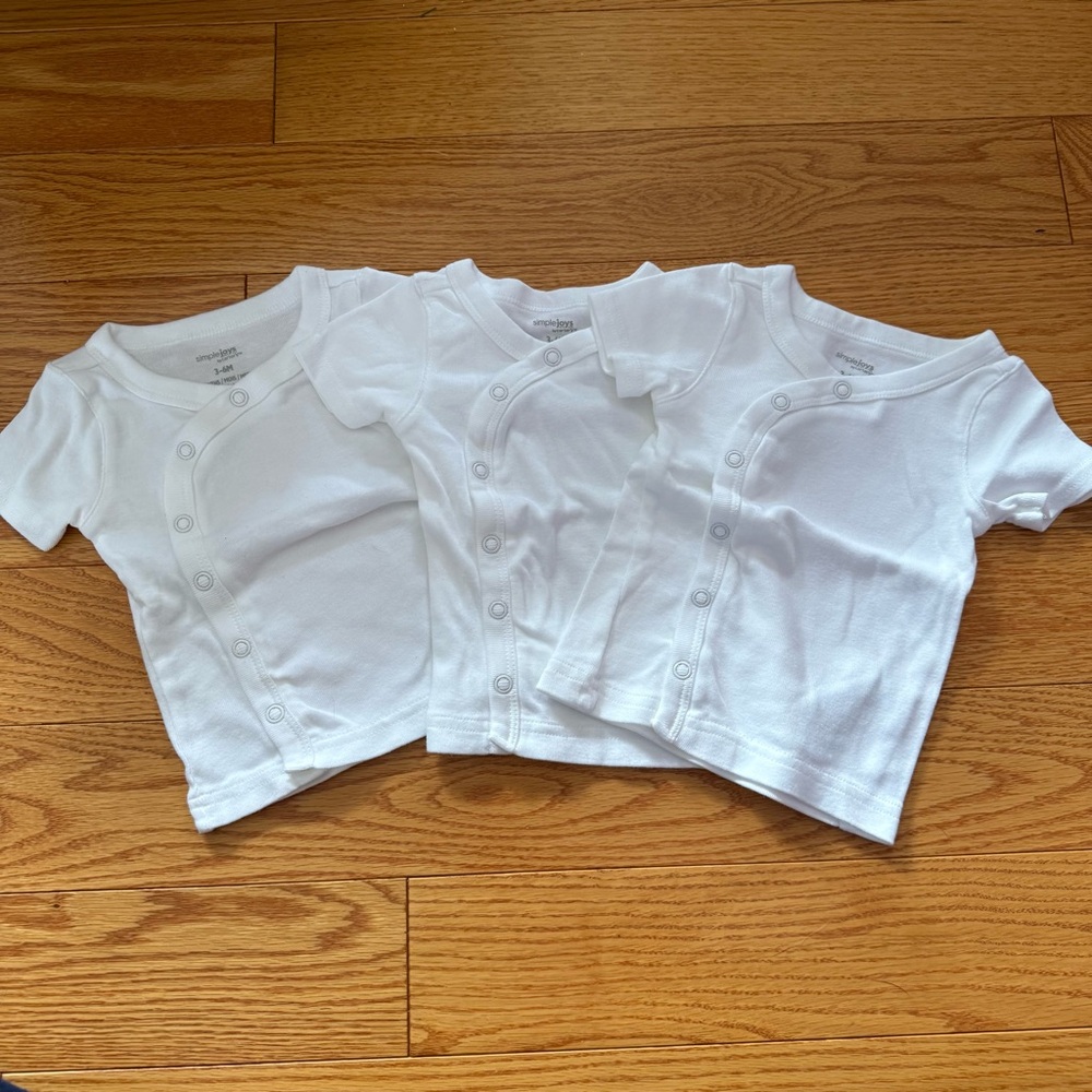 Carters Baby Wrap Over White Shirt